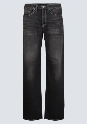 Loose Fit Matt Men's Jeans, Vintage Sanded Black - BM26007