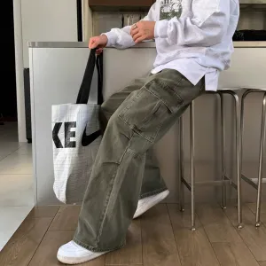 Loose Fit Straight-leg Cargo Jeans