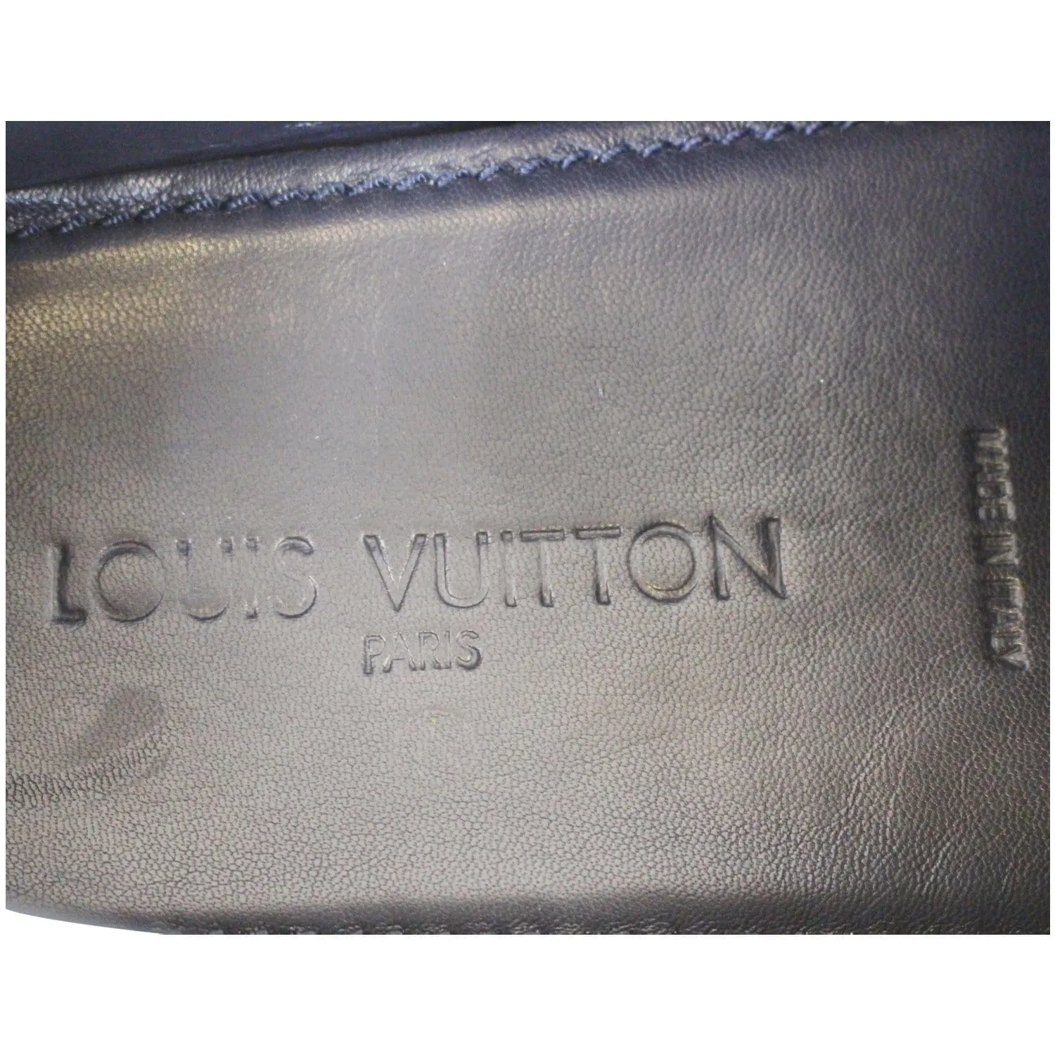 LOUIS VUITTON Hockenheim Damier Infini Moccasin Loafers Blue US 13