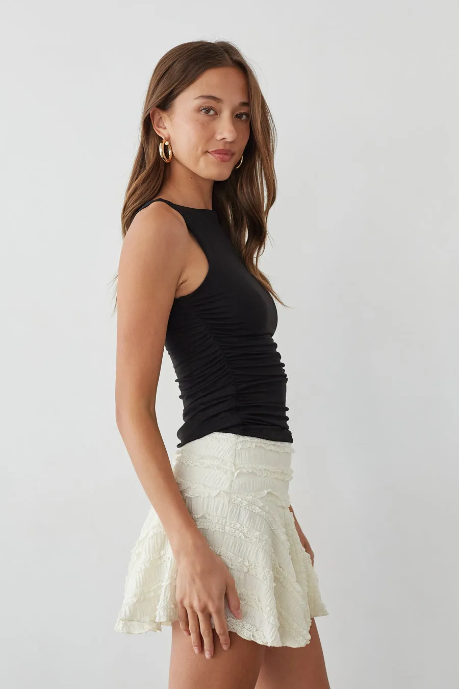 Luciana Ruffle Lace Skater Skirt