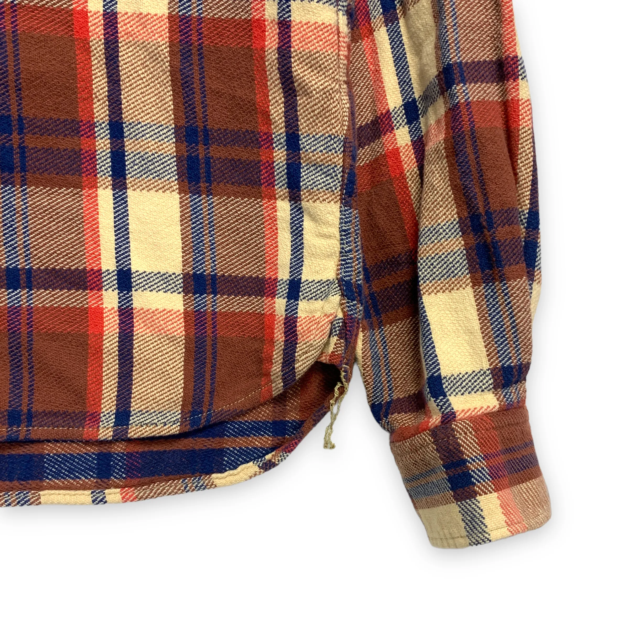 [M] A Bathing Ape Bape Plaid Full Button Hooded Hoodie Flannel Shirt
