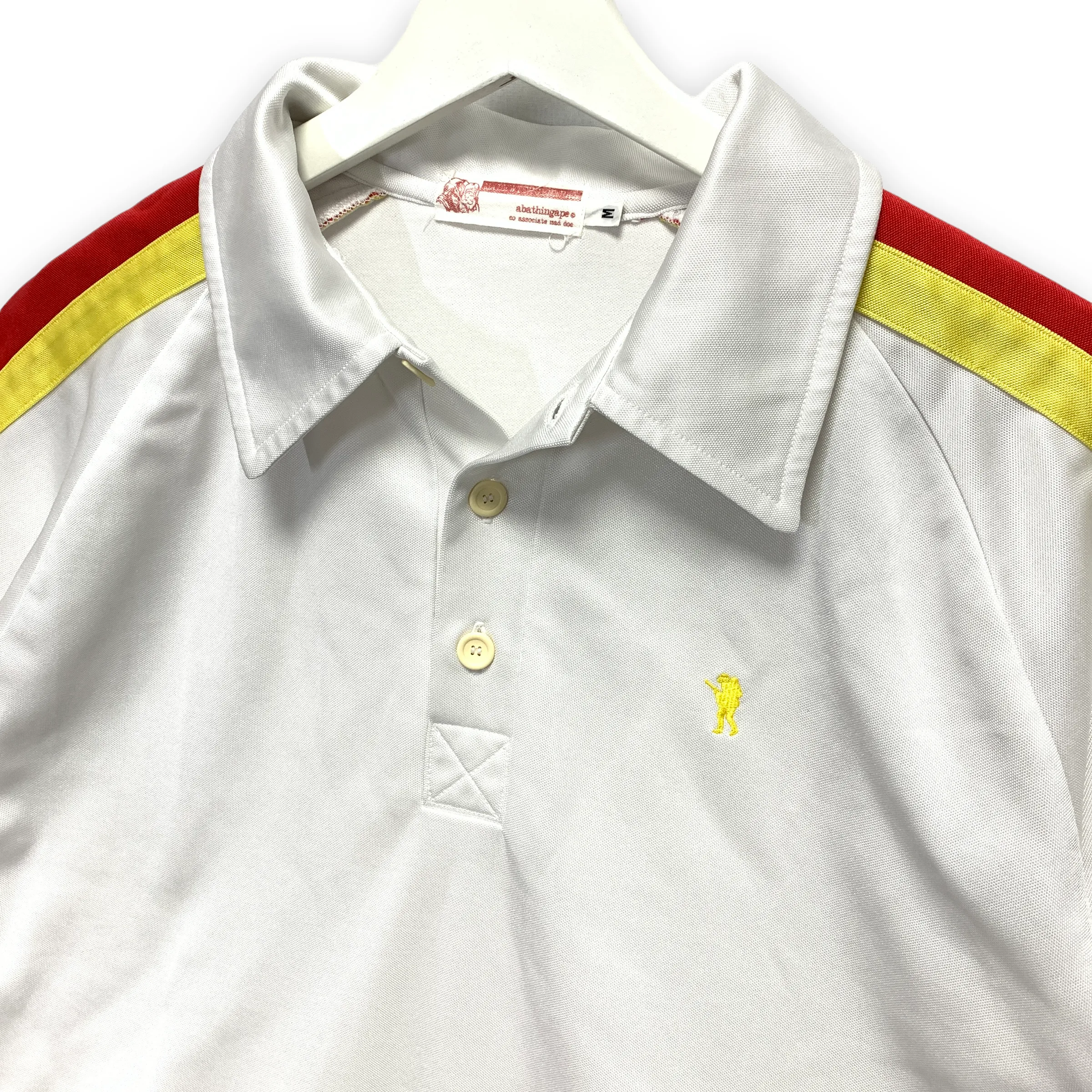 [M] A Bathing Ape Bape Vintage Foot Soldier Polyester Polo Shirt
