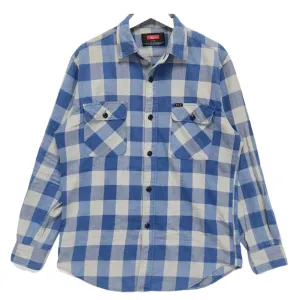 [M] Futura Laboratories Flannel Buffalo Check Shirt Blue