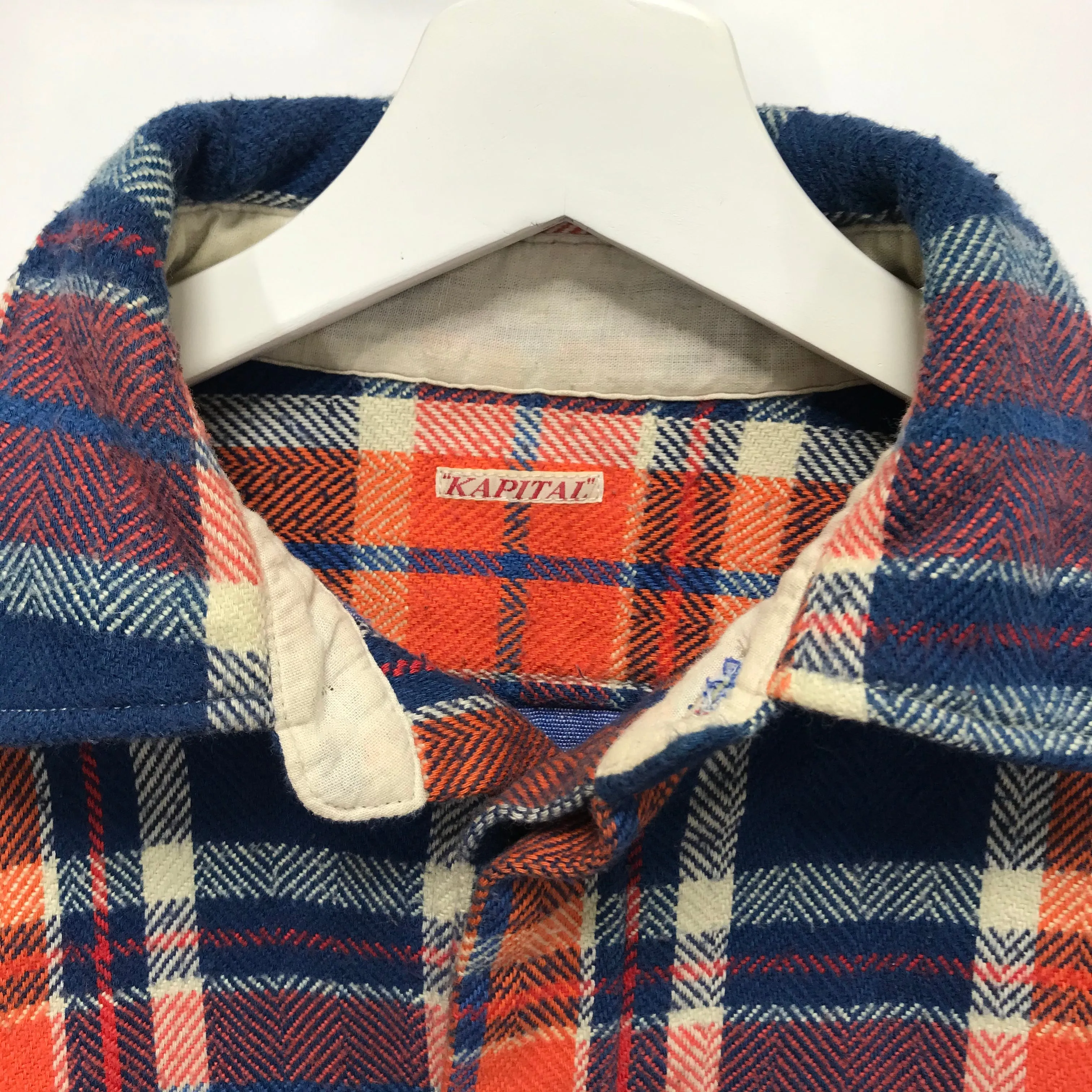 [M] Kapital Flannel L/S Shirt Blue/Orange