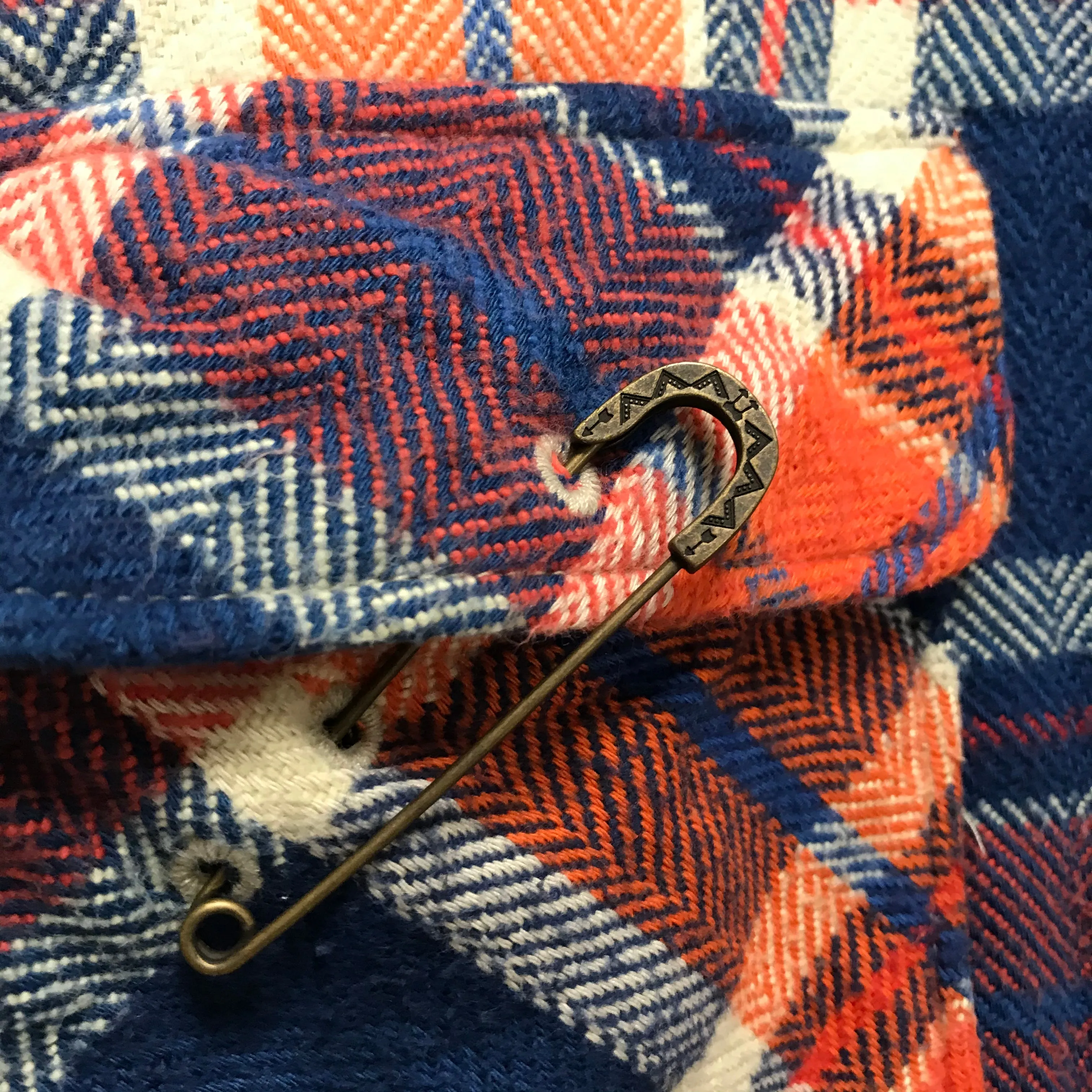 [M] Kapital Flannel L/S Shirt Blue/Orange