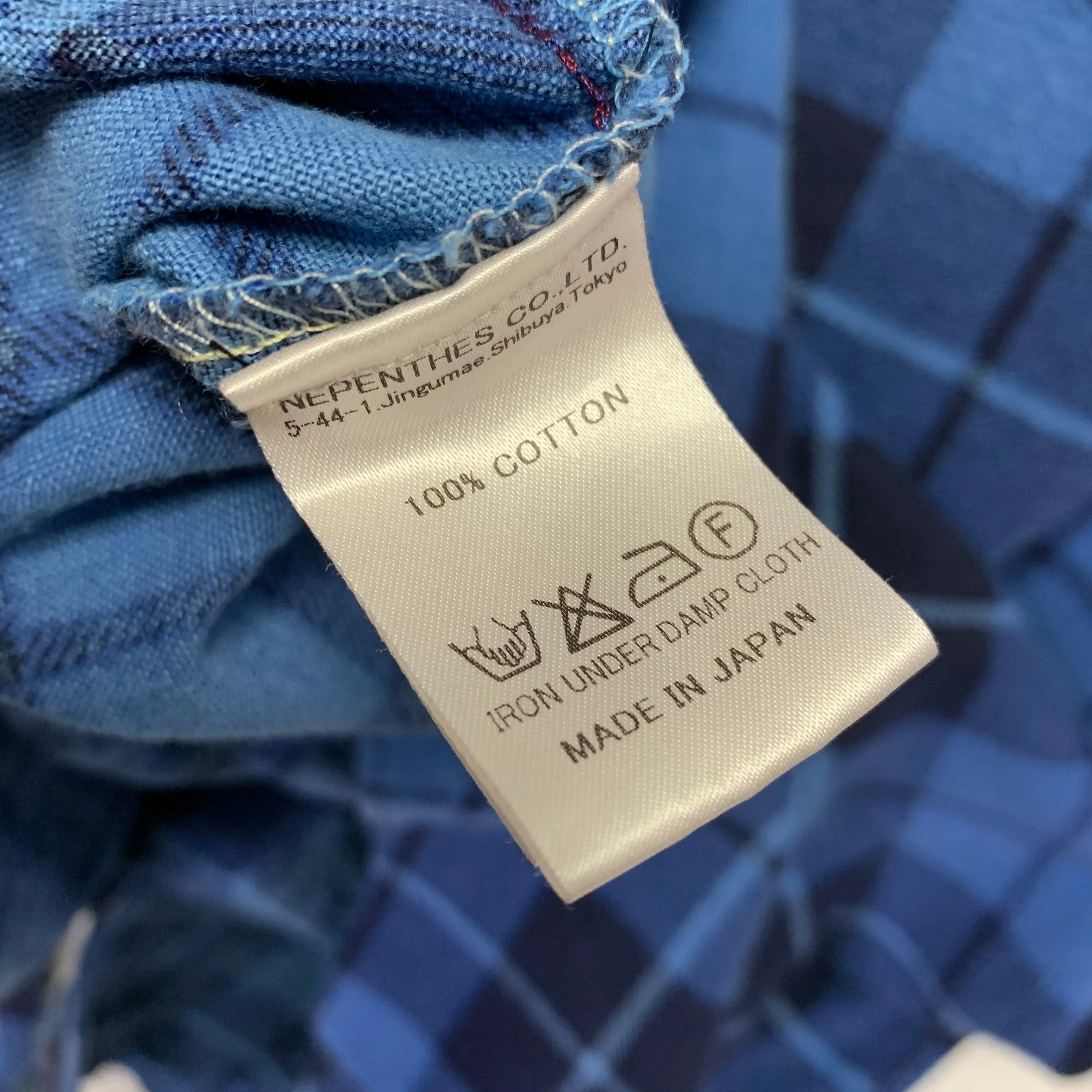 [M] Needles Rebuild Ribbon Cut Oversized Flannel Shirt