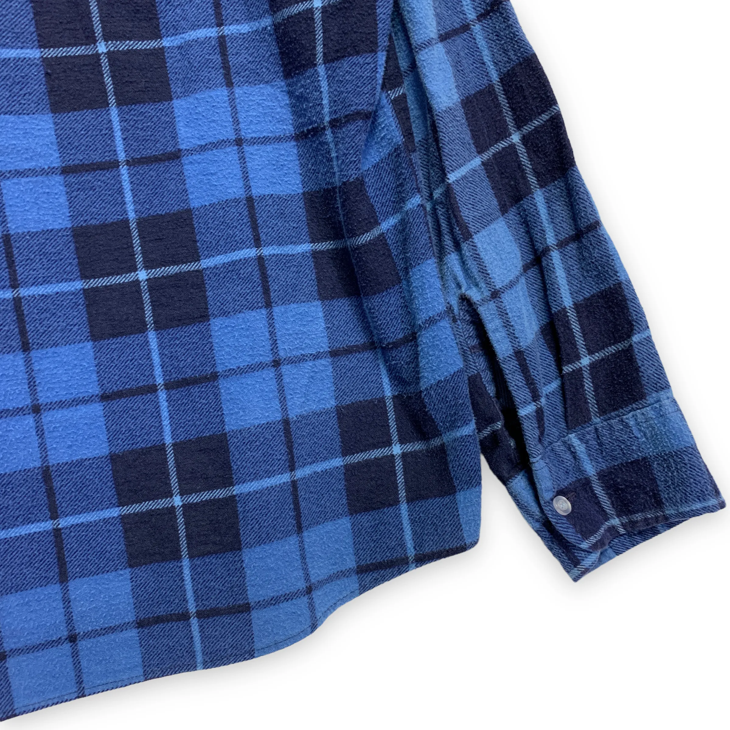 [M] Needles Rebuild Ribbon Cut Oversized Flannel Shirt