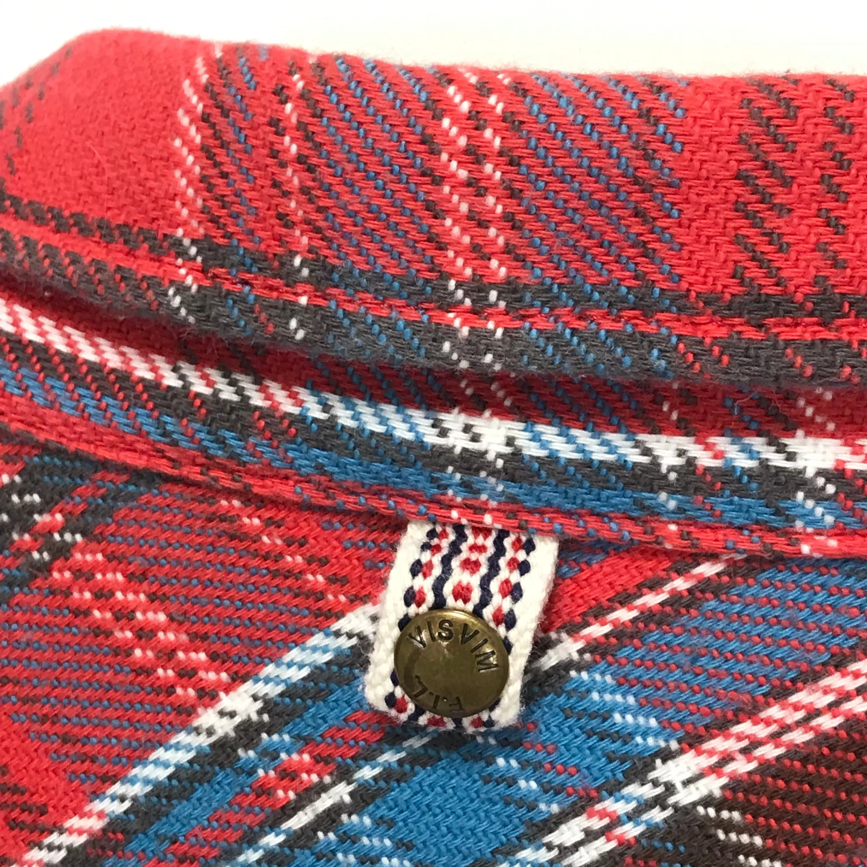 [M] Visvim 10AW Black Elk Flannel Check Shirt Red
