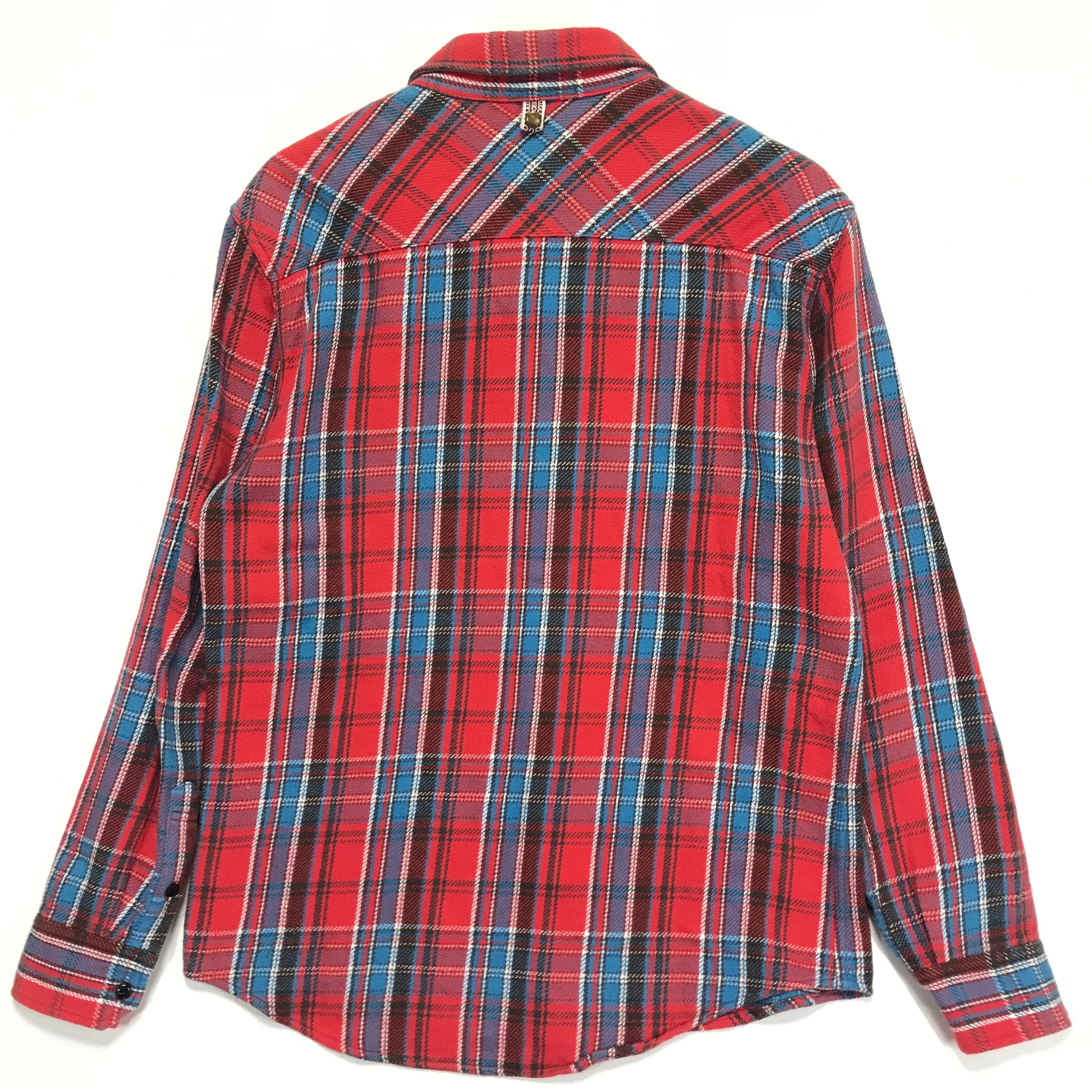 [M] Visvim 10AW Black Elk Flannel Check Shirt Red