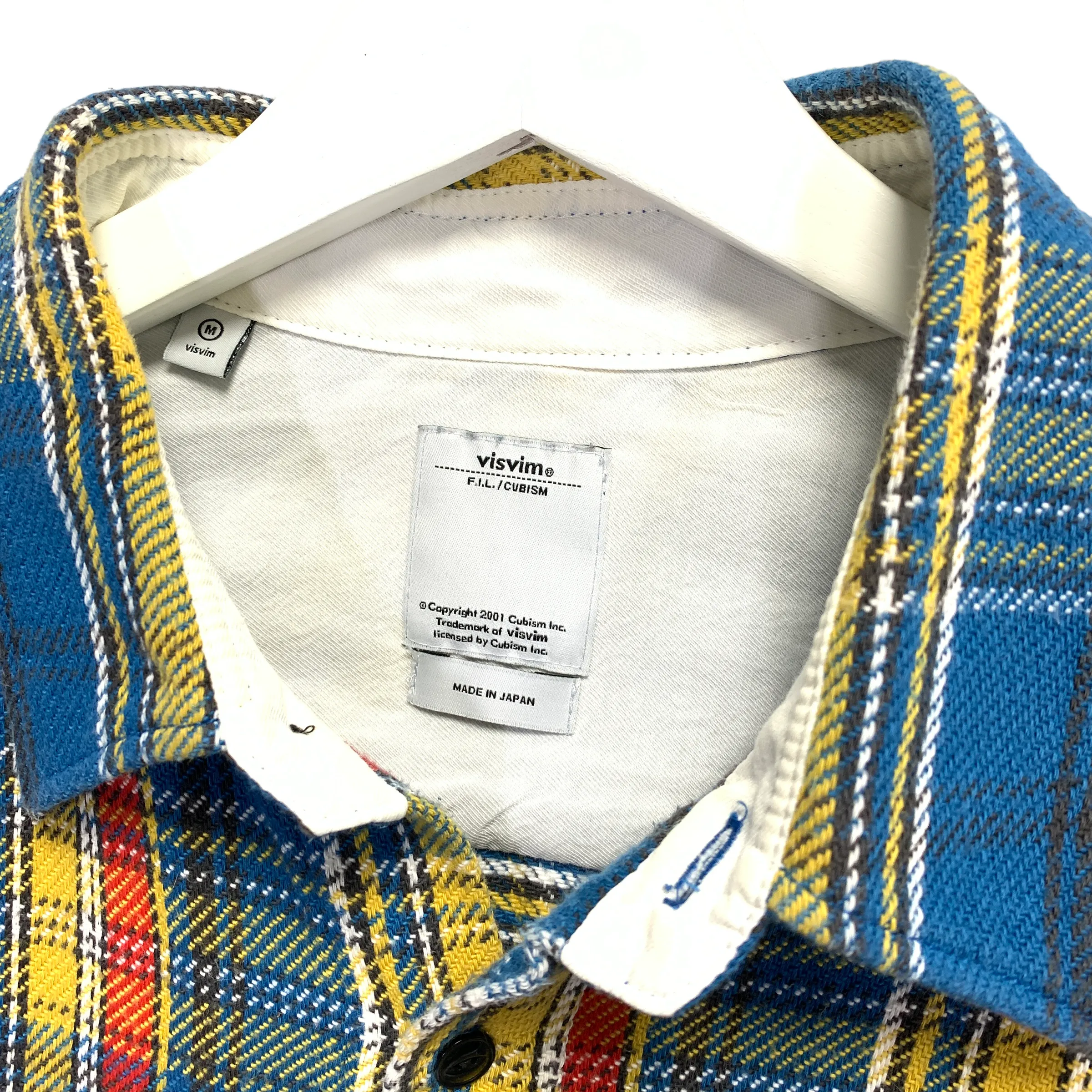 [M] Visvim Black Elk Flannel Check L/S Shirt Blue