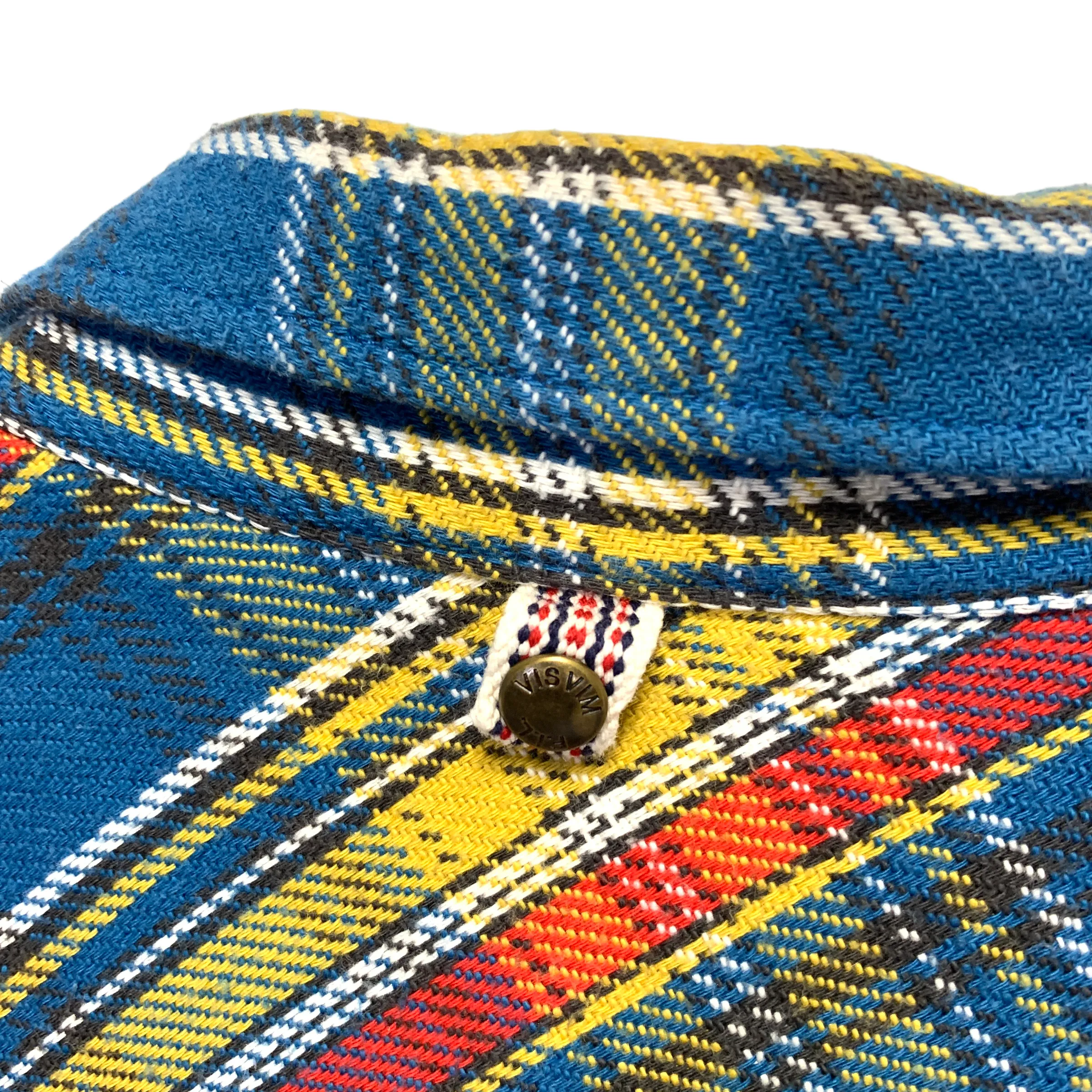 [M] Visvim Black Elk Flannel Check L/S Shirt Blue