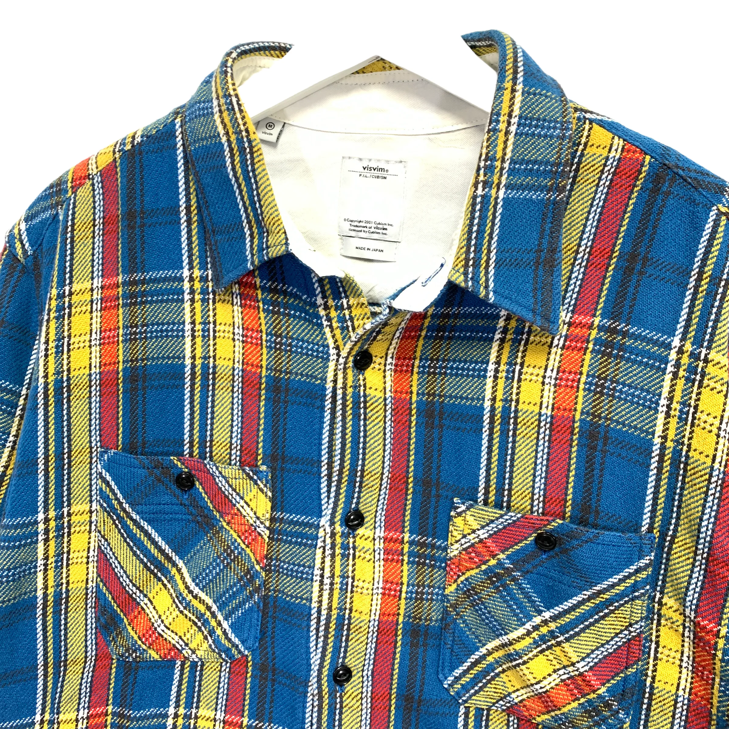 [M] Visvim Black Elk Flannel Check L/S Shirt Blue