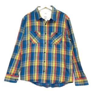 [M] Visvim Black Elk Flannel Check L/S Shirt Blue