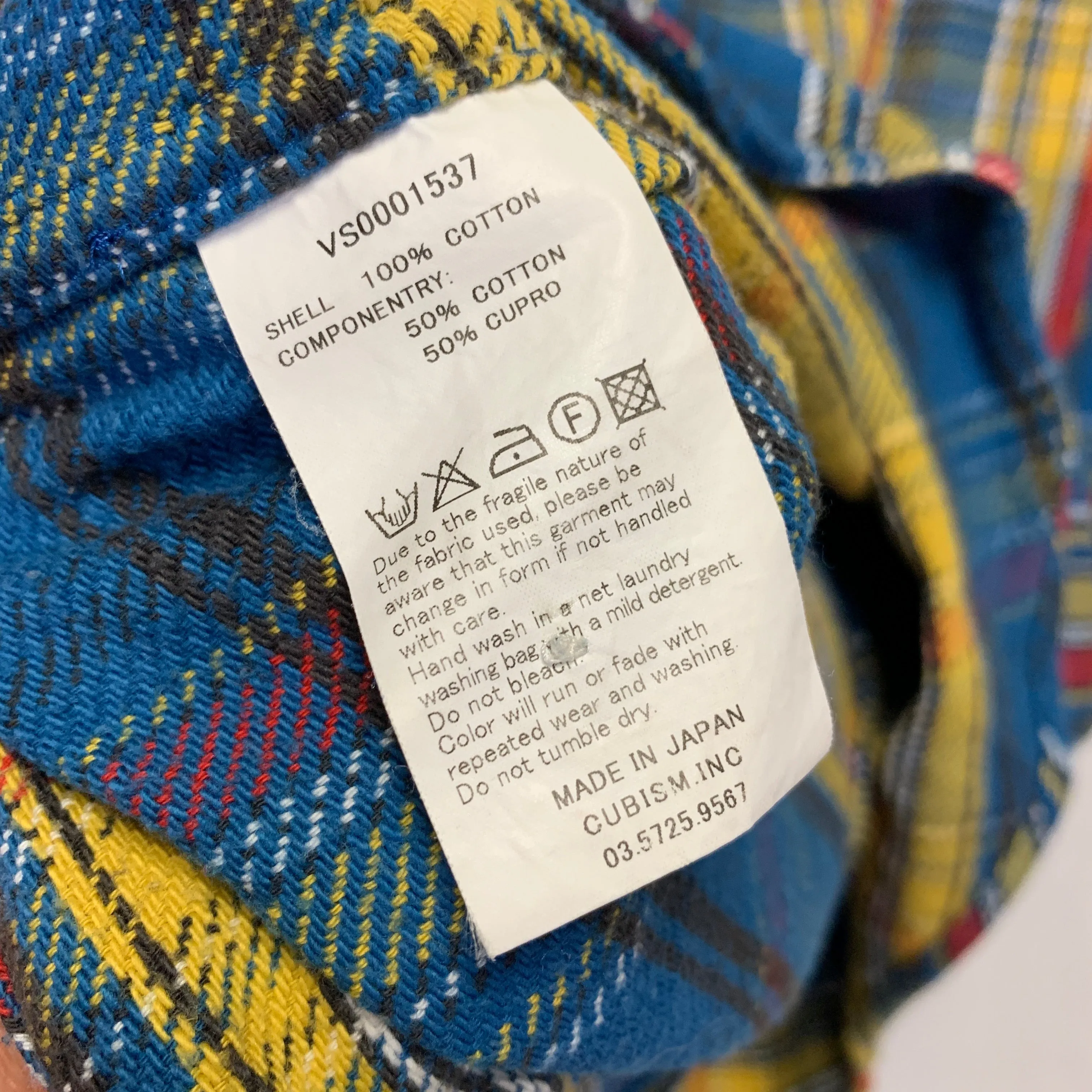 [M] Visvim Black Elk Flannel Check L/S Shirt Blue