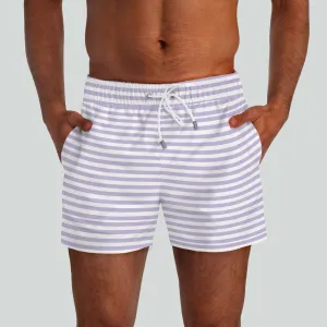 Malibu Lavender & White Swim Shorts