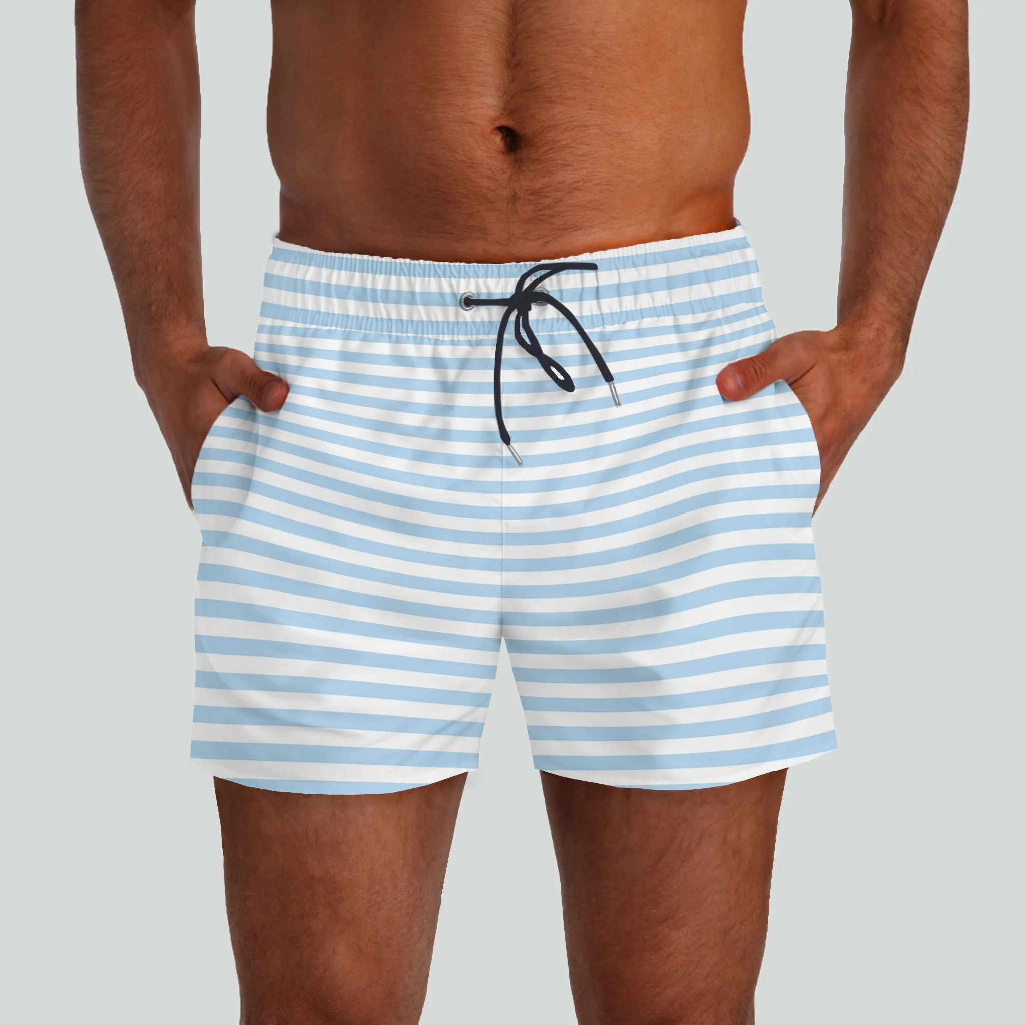 Malibu Light Blue & White Swim Shorts