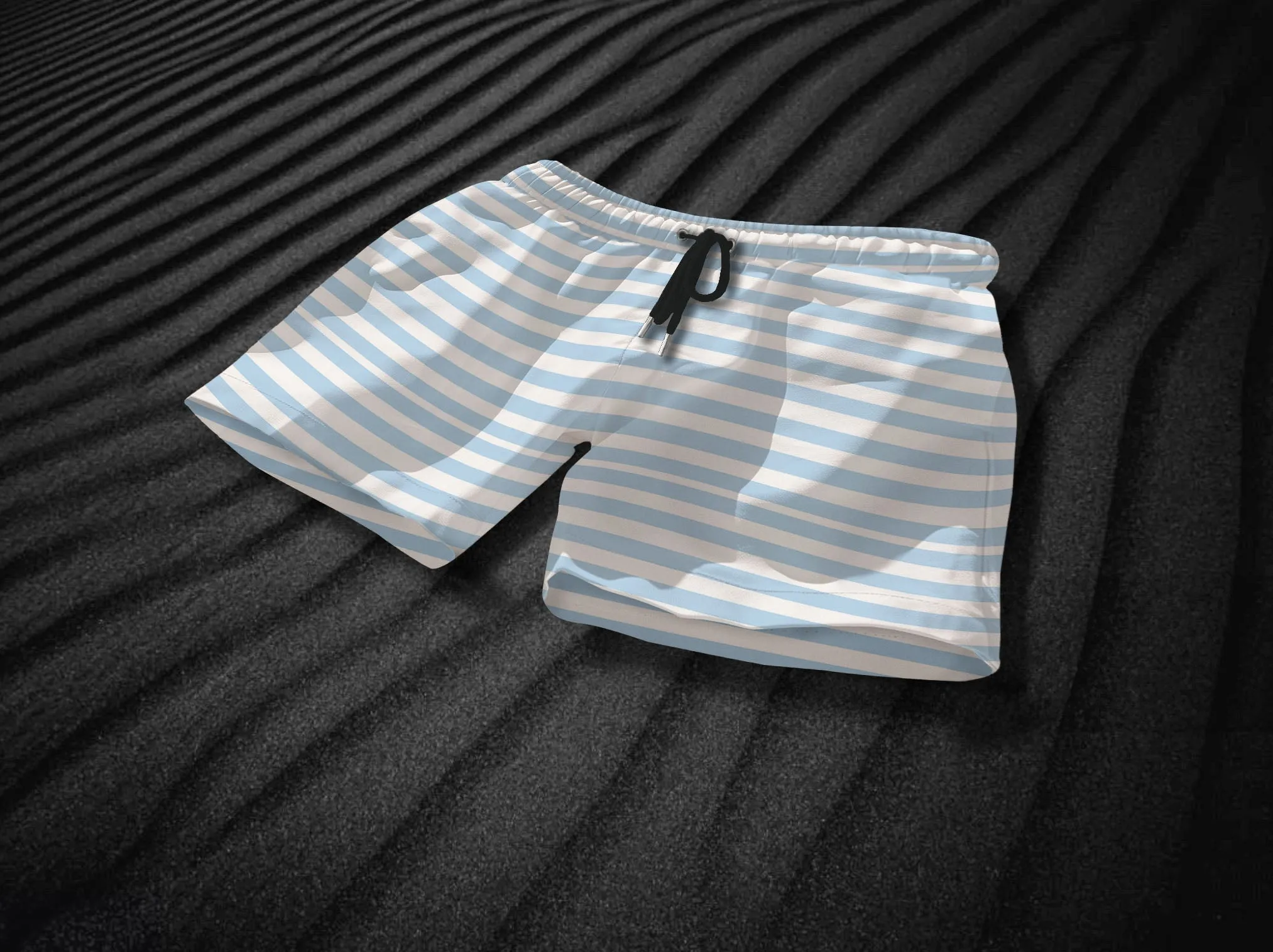 Malibu Light Blue & White Swim Shorts