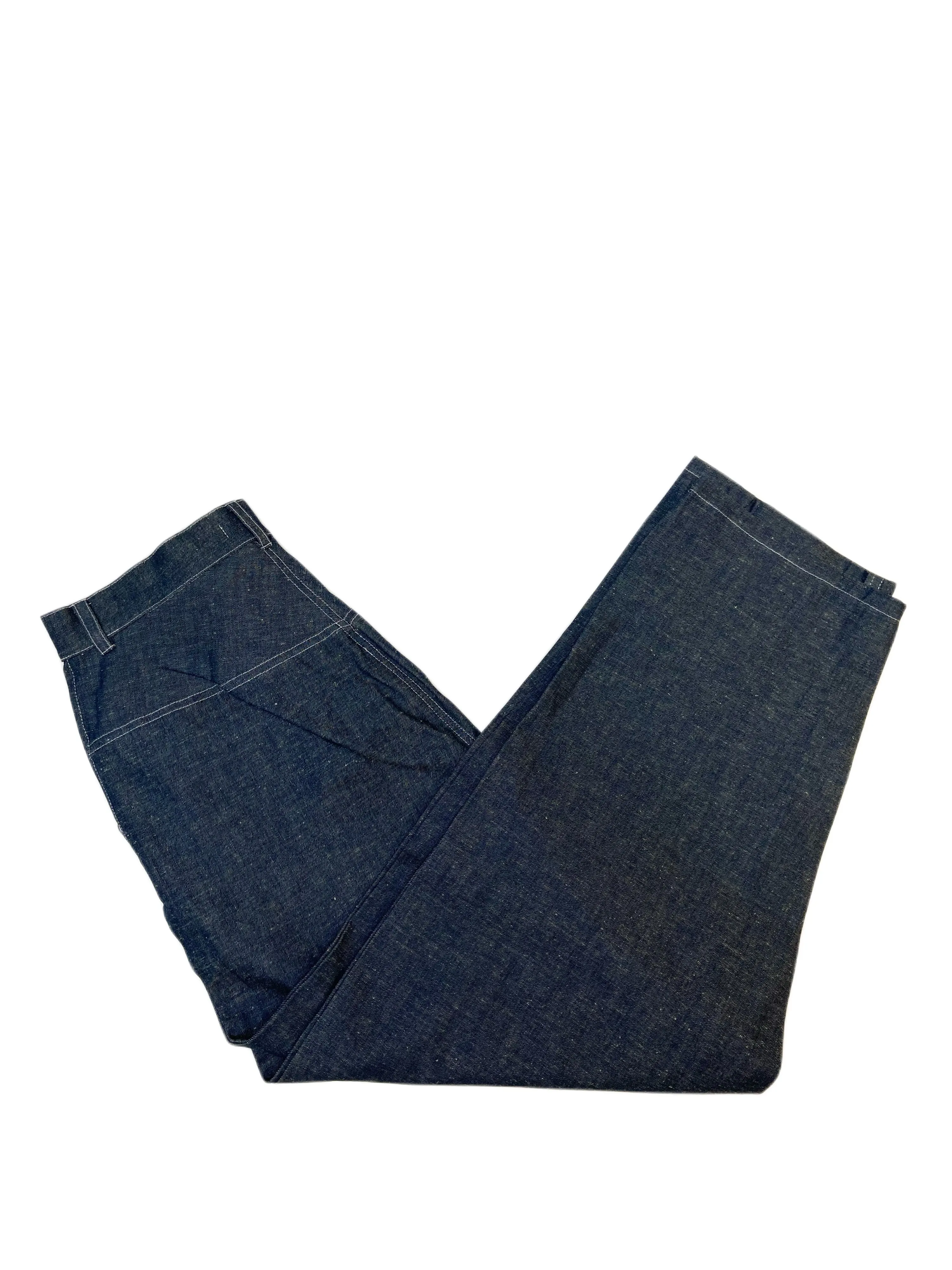 MARIUS PETRUS Men's Navy Loose Fit Straight Leg Denim Pants Sz 32 NWT