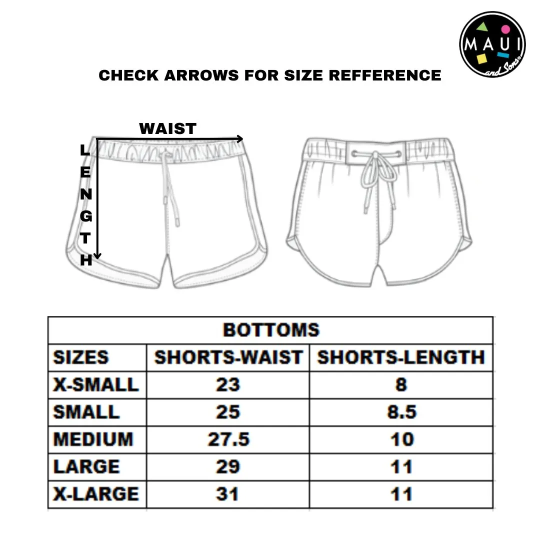 MAUI AND SONS SWIM SHORT LADIES 2 TONE - MULTI COLORWAY COLLECTION