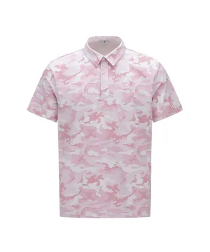 Men Camouflage Short T-Shirt - Pink