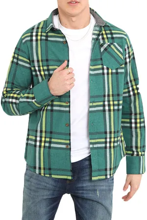 Mens Brushed Flannel Check Shirt