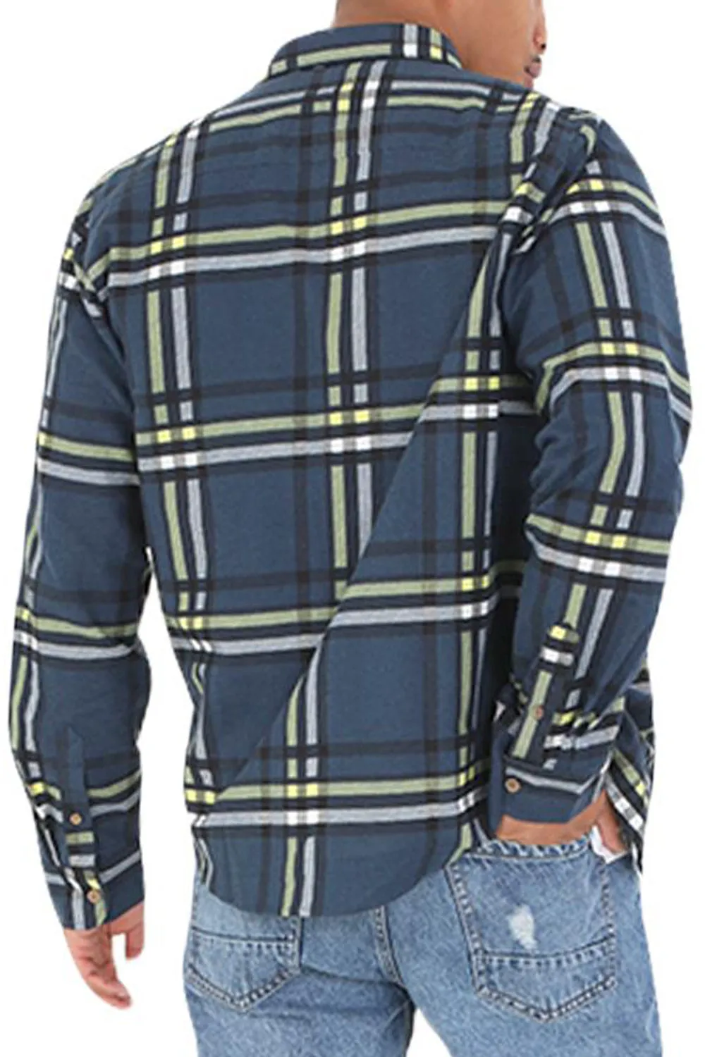 Mens Brushed Flannel Check Shirt