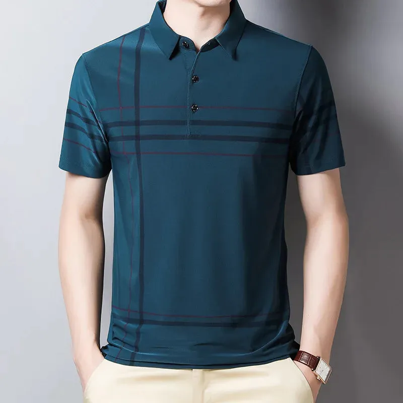 Men's Business Polo Short Sleeve Shirt