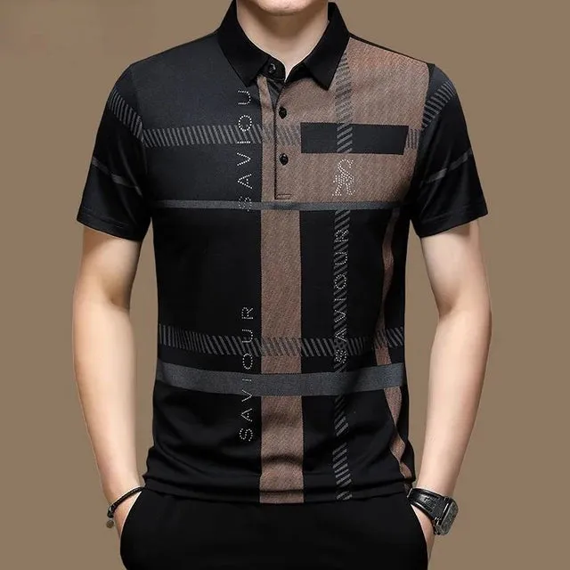 Men's Business Polo Short Sleeve Shirt