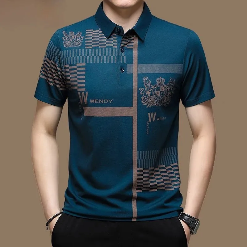 Men's Business Polo Short Sleeve Shirt