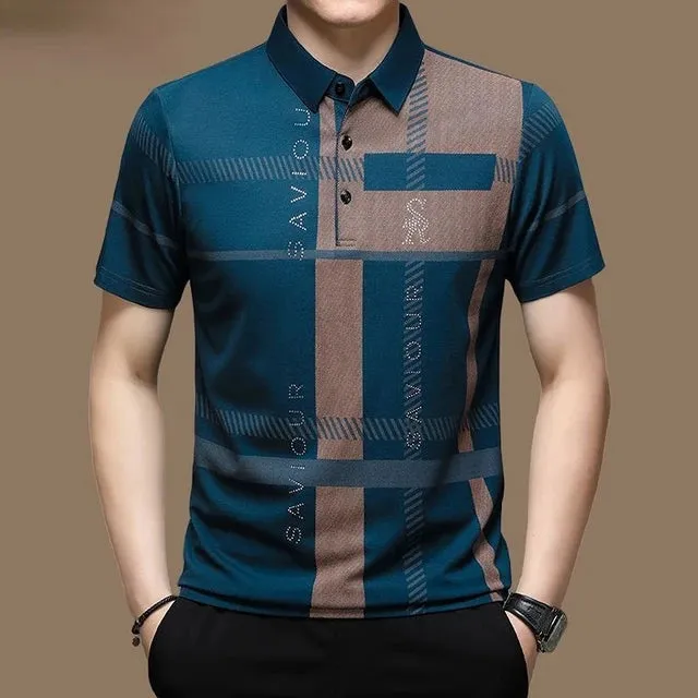 Men's Business Polo Short Sleeve Shirt