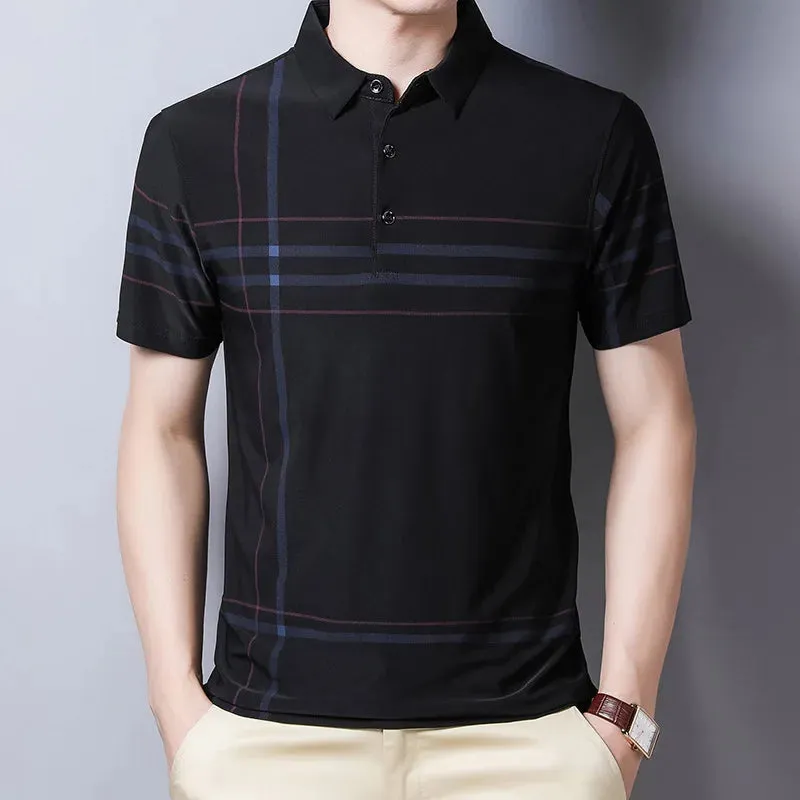 Men's Business Polo Short Sleeve Shirt