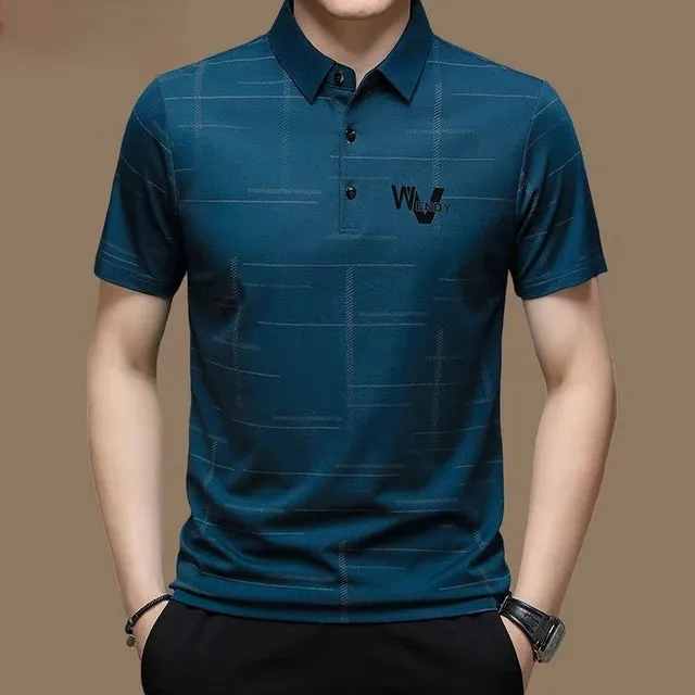 Men's Business Polo Short Sleeve Shirt