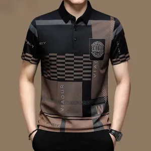 Men's Business Polo Short Sleeve Shirt