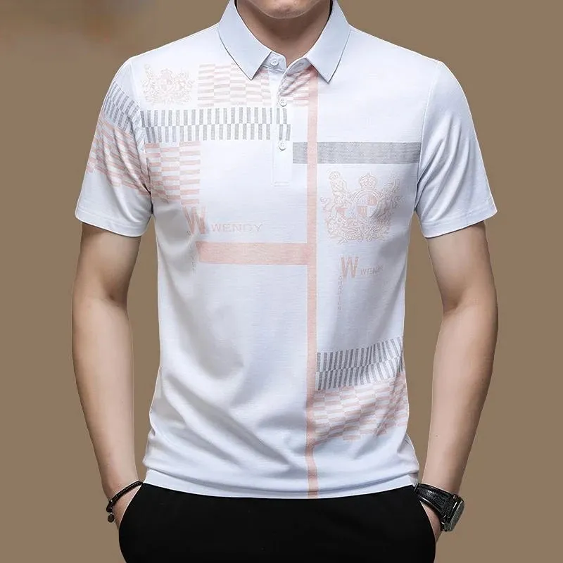 Men's Business Polo Short Sleeve Shirt