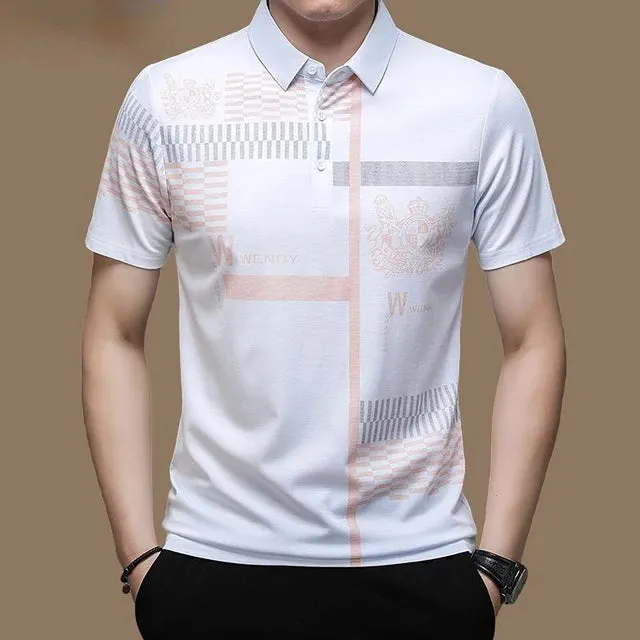 Men's Business Polo Short Sleeve Shirt