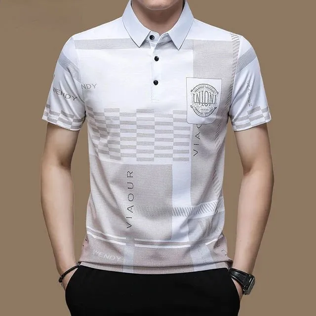 Men's Business Polo Short Sleeve Shirt