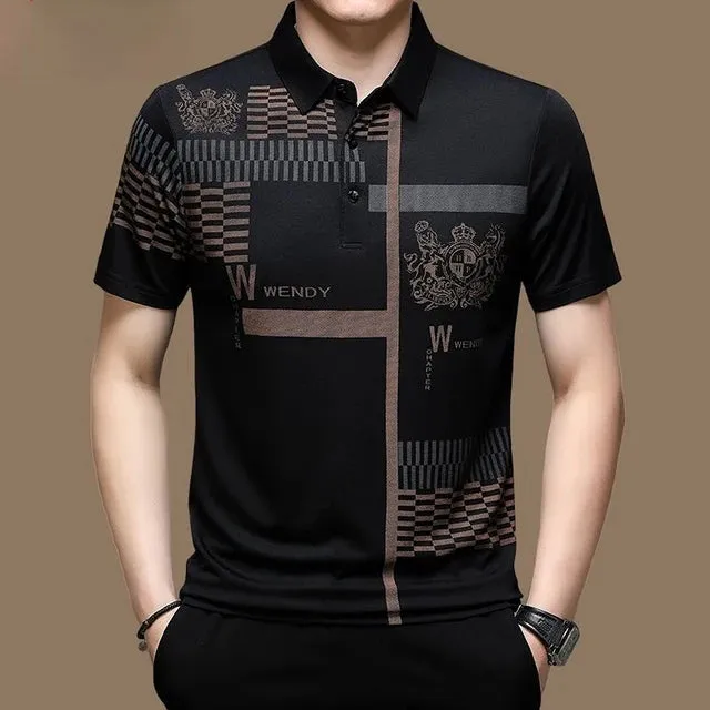 Men's Business Polo Short Sleeve Shirt