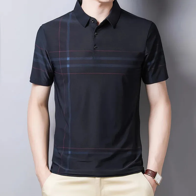 Men's Business Polo Short Sleeve Shirt