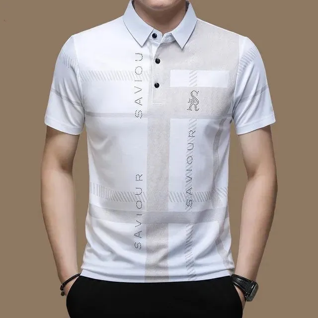 Men's Business Polo Short Sleeve Shirt