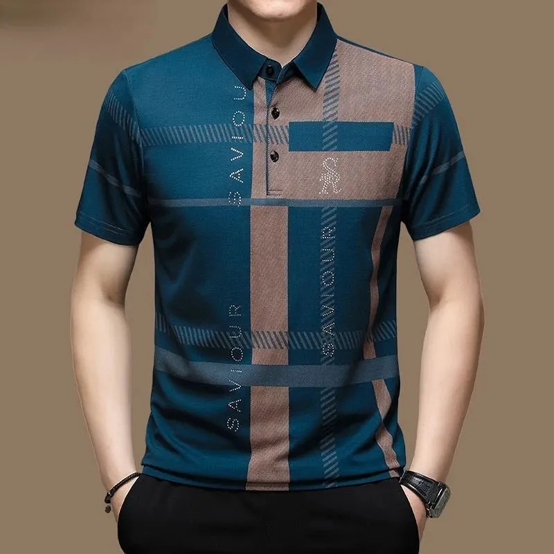 Men's Business Polo Short Sleeve Shirt