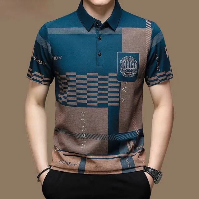 Men's Business Polo Short Sleeve Shirt