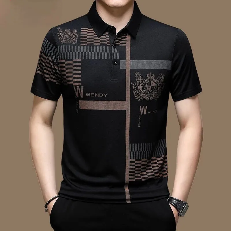 Men's Business Polo Short Sleeve Shirt