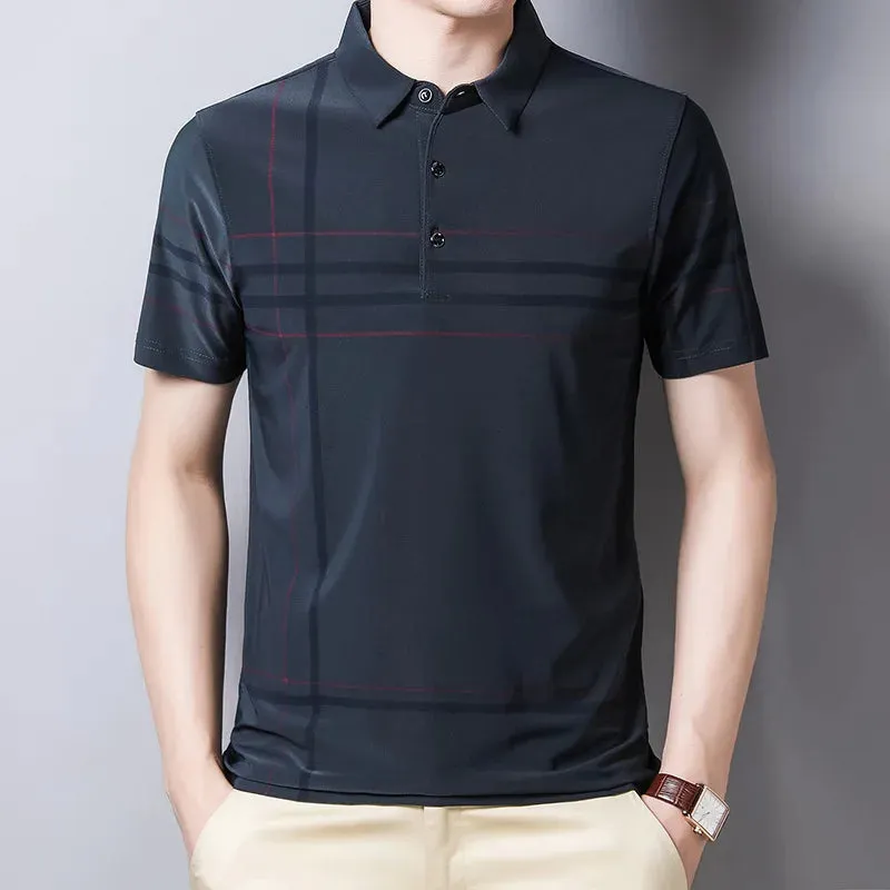 Men's Business Polo Short Sleeve Shirt