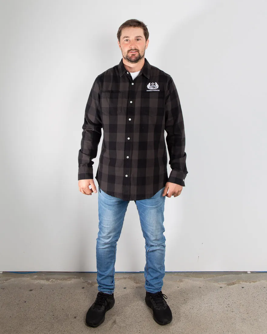 Mens Check Shirt - Grey