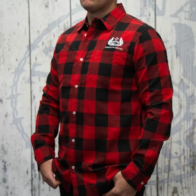 Mens Check Shirt - Red