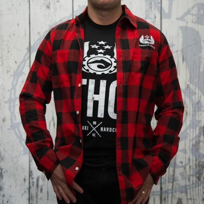 Mens Check Shirt - Red