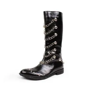 Men's Fashion Chain High Top Boots