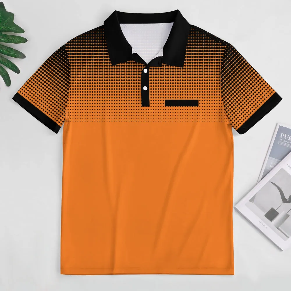 Men's Fashionable Gradient Polo Shirts 2408000112