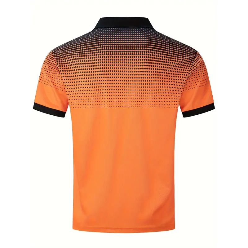 Men's Fashionable Gradient Polo Shirts 2408000112
