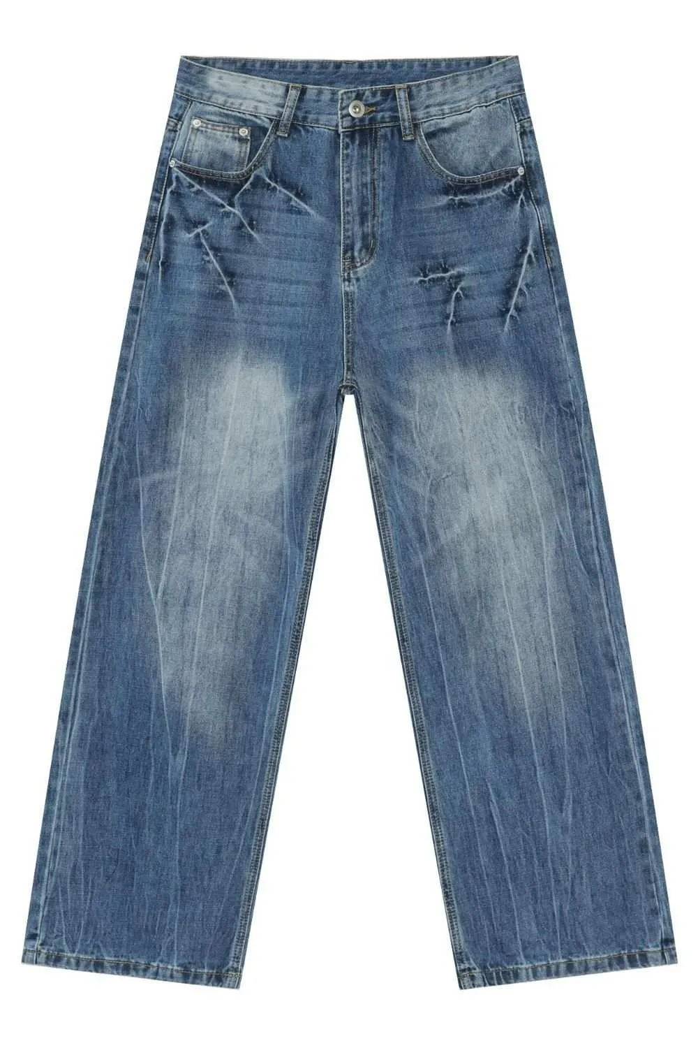 Men's Loose Fit Jeans with Pockets